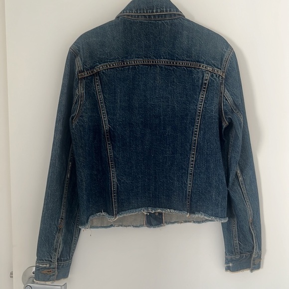 Vince Blue Raw Edge Jean Jacket size XS - Picture 4 of 7